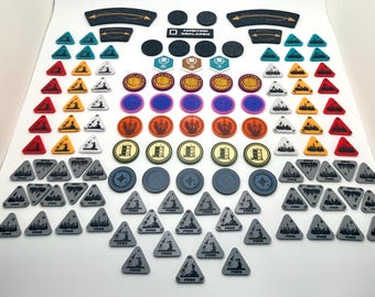 Unofficial Arcs Acrylic Token Upgrade set, Fan made, Double and Single Sided, and Free Cories and Srarporrs Expansion