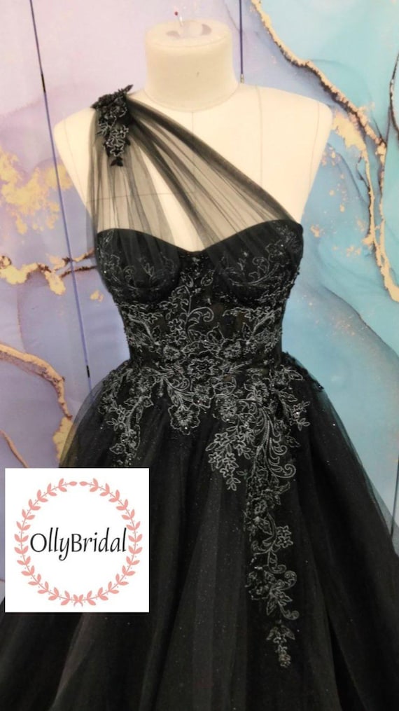 black tulle cocktail dress Star Power Tulle Train Mini Dress Black