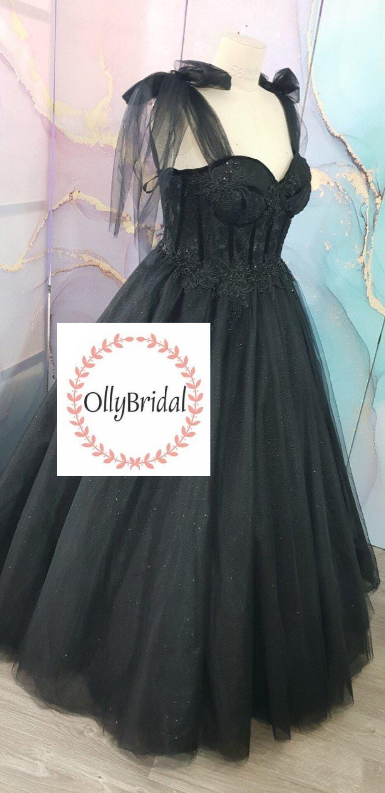 Black Burgundy Wedding Dress Long Train, off Shoulder Wedding Dress ...