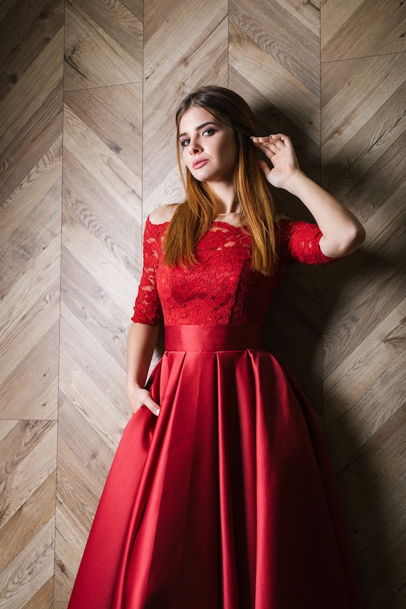 Lace dress bridesmaid discount
