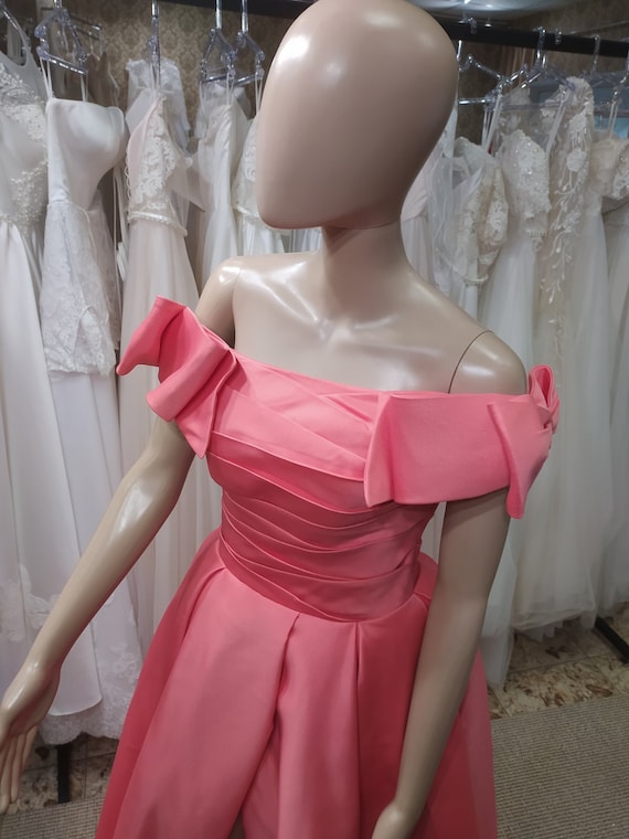 Buy Satin Midi Prom Gown, Off-shoulder Evening Dress, Formal Dress  Romantic,elegant Satin Evening Dress Online in India 