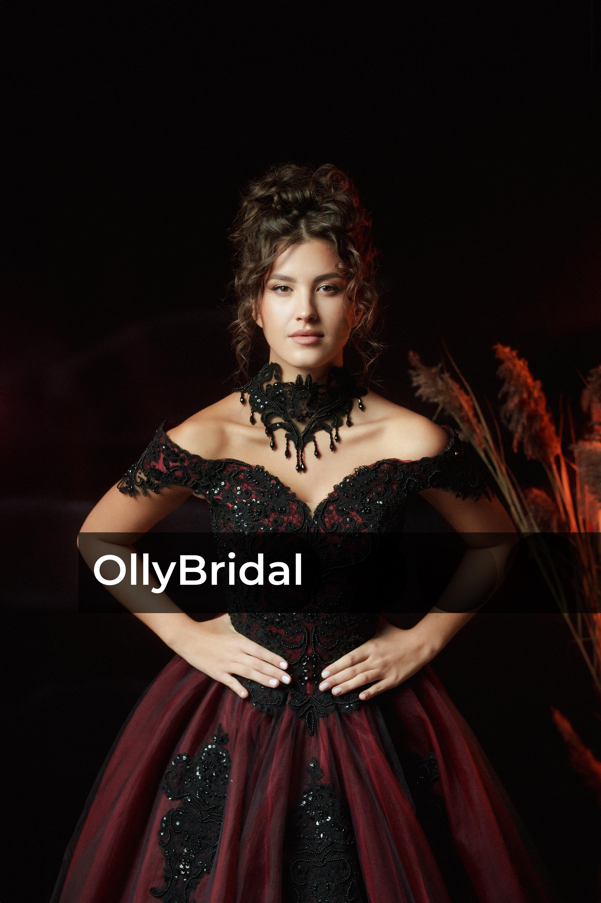 Elegant Bloody Red Gown Mary Rose Custom Red Bling Wedding Dress