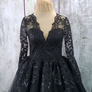 Black Bridal Gown, Tulle Lace Dress, Simple Dress, Prom Dress, Evening Dress, Feminine Party Dress