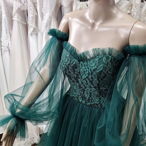 Off-the-Shoulder Prom Luxury Dress, Elegant Prom Dress, Evening Gowns, Graduation Dress, Green Evening Dress