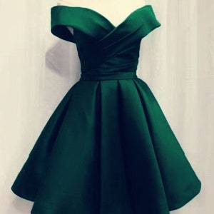 Satin Elegant Dress,  Bridesmaid Dress, Short Evening Dress, Green Prom Dress, Silk dress, Red Satin  Long Dress, Prom Fashion Dress