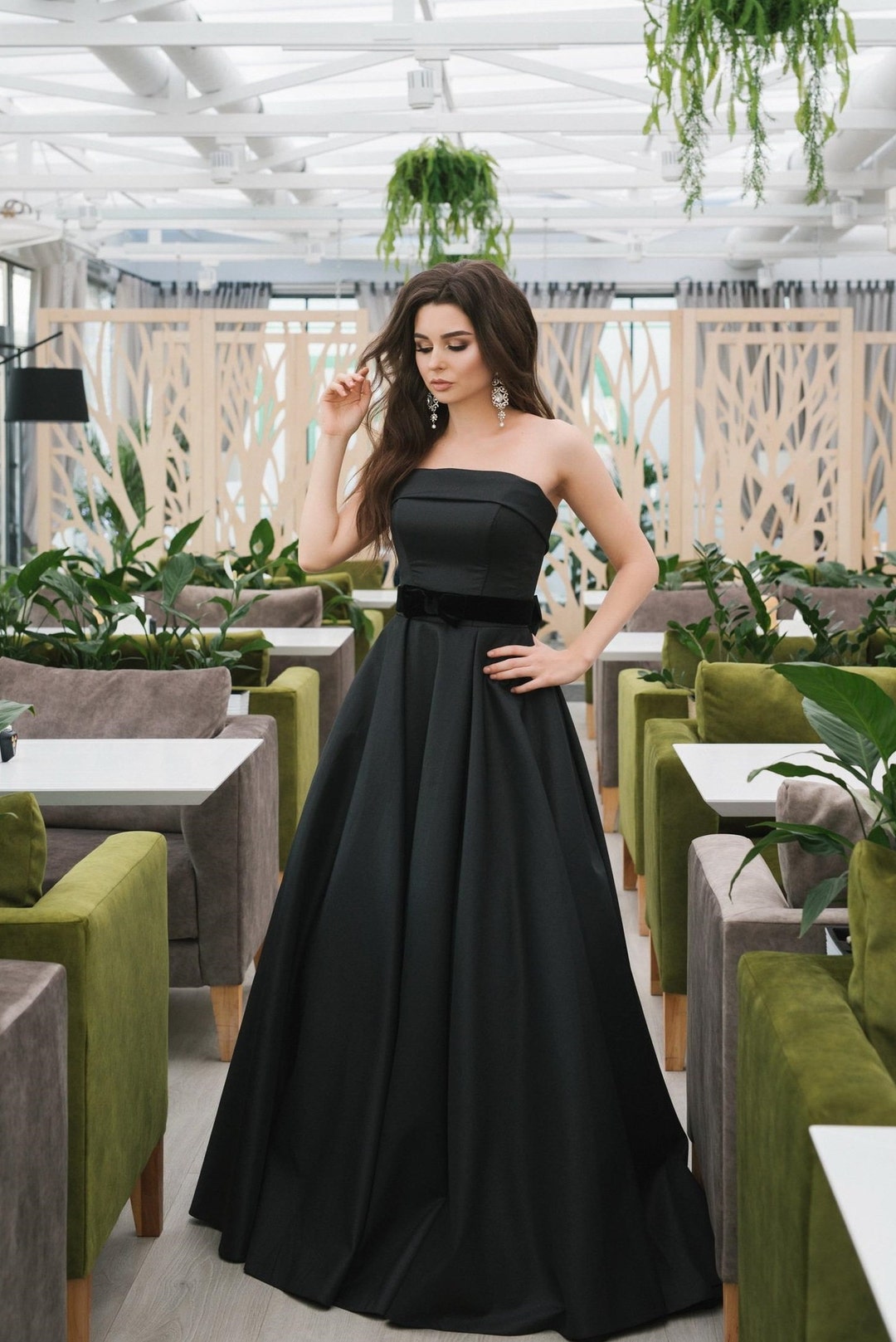 black maxi dress flowy Waves in | Off The Shoulder Cotton Maxi Dress C cup sizes Waist tonal beadwork Hawes & Curtis Pink Color:Wine Polka Dot
