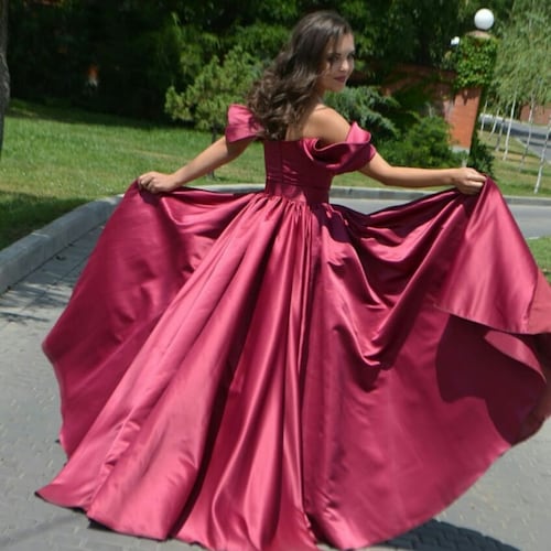Off The Shoulder A-Line Gown