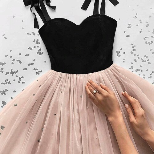 Tulle Prom Dress Evening Simple Dress 