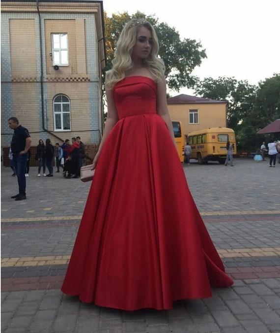 sachin and babi light blue dress Red Formal Dresses – leelyuk main image 1