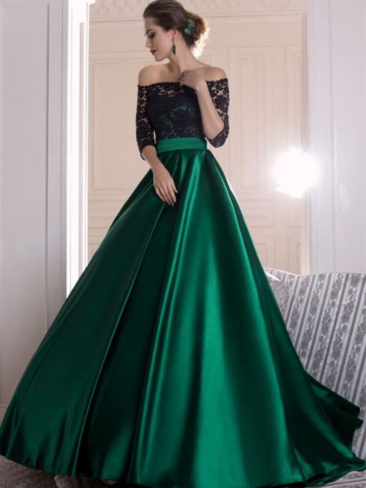 Emerald Green Ball Gown Quinceanera Dresses Appliques Beading Crystals Off  Shoulder Sweet 16 Dress Vestido De 15 Anos Lace-Up