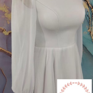 Boho Wedding Dress, Ivory Wedding  Dress, Long Sleeves Bridal Gown, Beach Wedding Dress, Elegant Wedding Dress