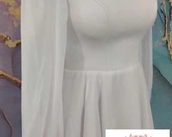 Vestido de novia boho, vestido de novia color marfil, vestido de novia de manga larga, vestido de novia de playa, vestido de novia elegante