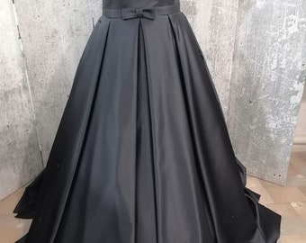 Off shoulder Satin Dress, Satin Bridal Gown, Long Train Wedding Dress, Maxi Satin  Dress, A-Line Bridal Gown, Custom Wedding Gown