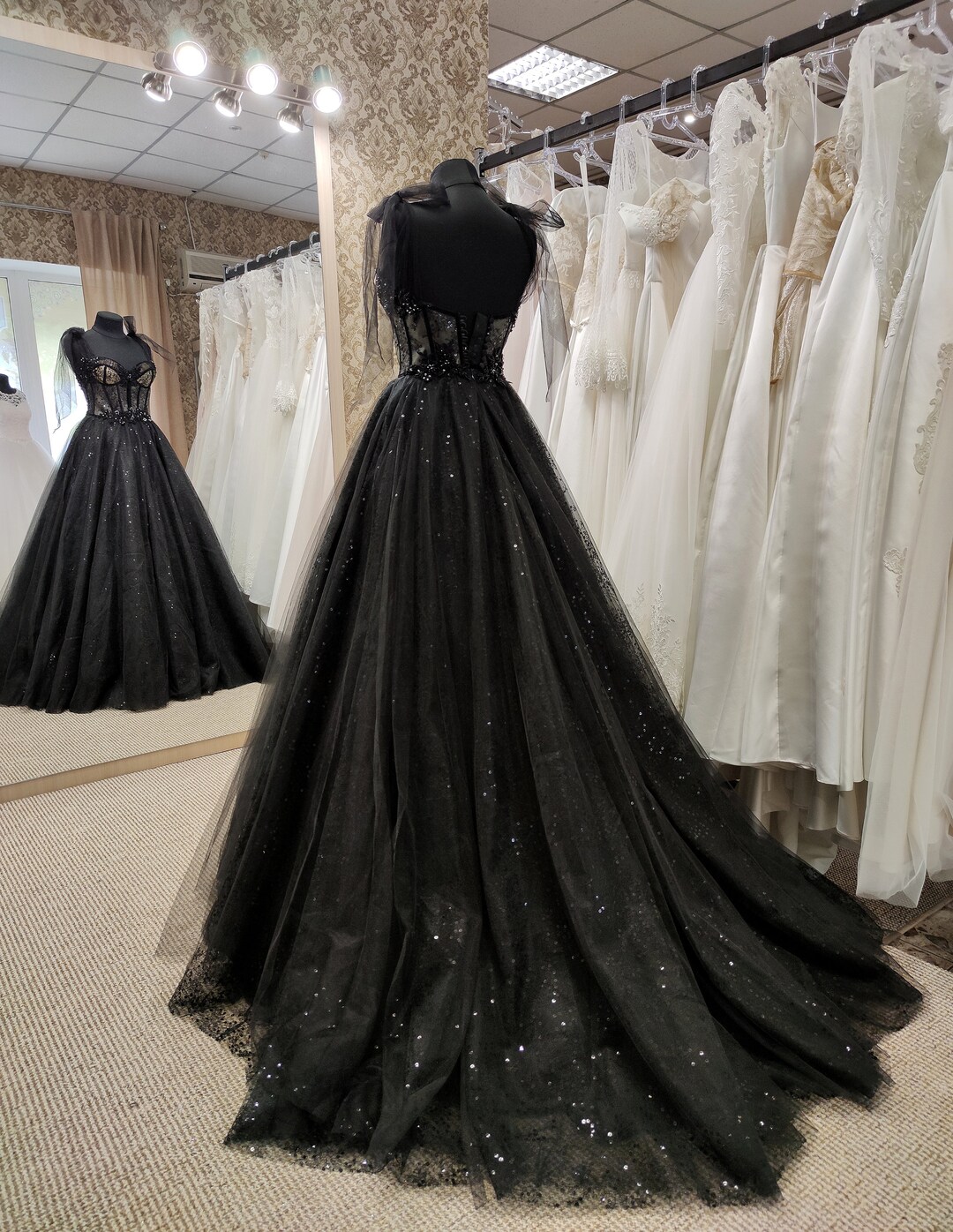 black gown