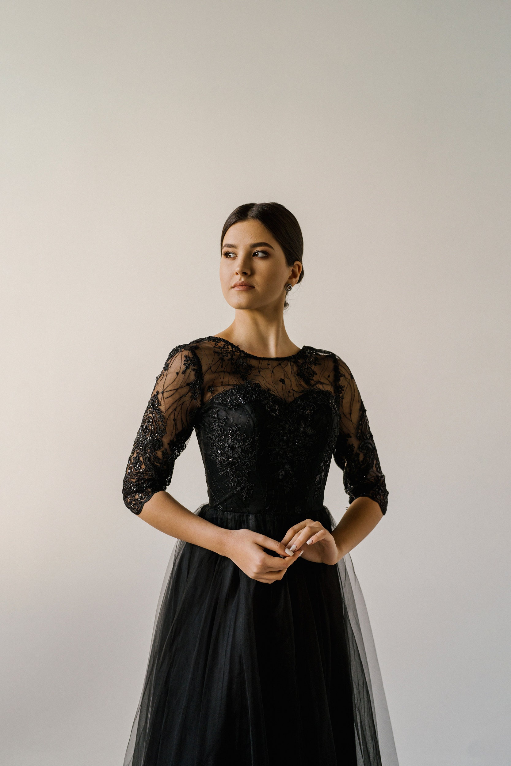 Black gowns for womens hotsell