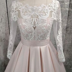 Elegant Wedding Gown, Luxury Bridal Gown, Long Sleeves Wedding Dress, Boho Bridal Dress