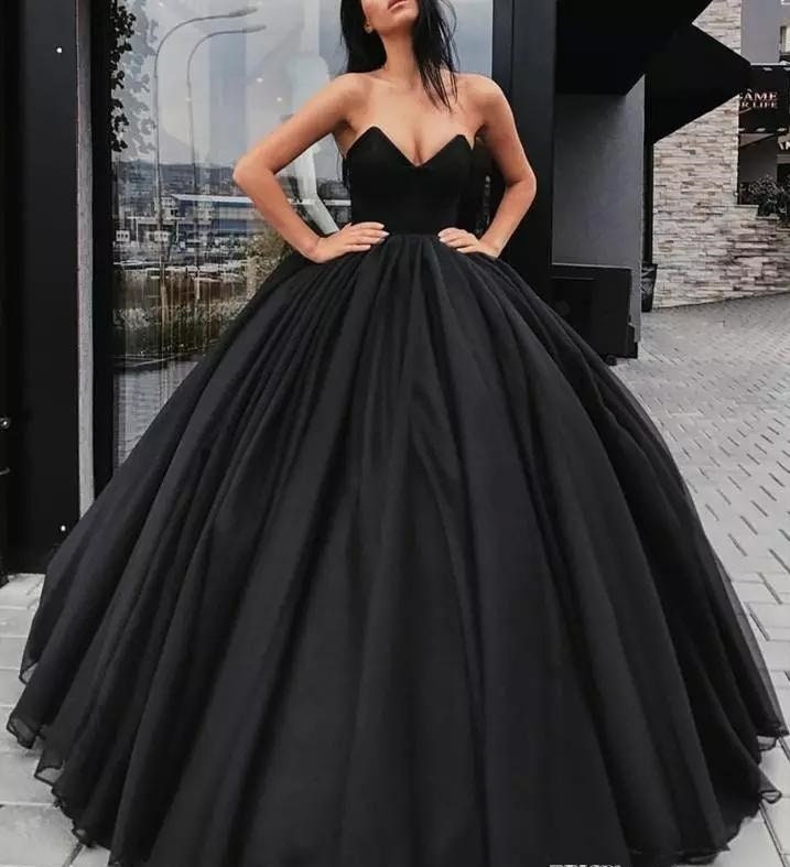 Plus Size Bridal Gown Black Wedding Dress off Shoulder Tulle | Etsy