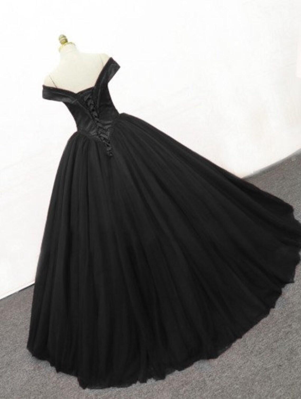 black white wedding dress