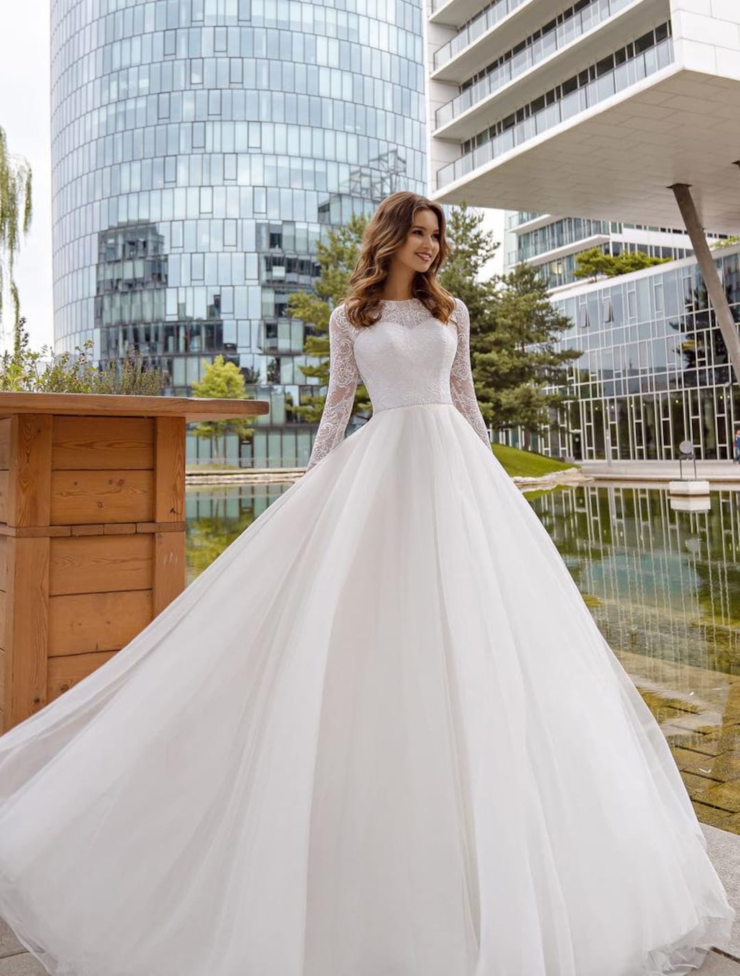 Floral Lace Wedding Dress