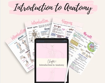 Introduction to Human Anatomy Notes | Cells, Tissues, Bones Notes | Anatomy Notes Bundle