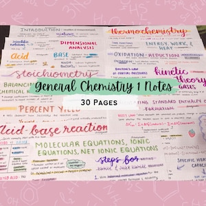 General Chemistry 1 Notes Course Bundle | Introduction | Atoms | Stoichiometry | Gases | Thermochemistry
