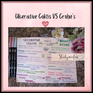 Pathophysiology Ulcerative Colitis VS Crohn&#39;s Disease Notes