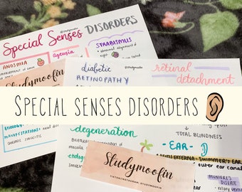Pathophysiology Special Senses Disorders Notes Bundle with Knowledge Check