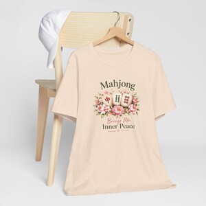 Mahjong Inner Peace Shirt, Lotus Mahjong Tee, Mahjong Lover Gift, Floral Mahjong Shirt, Game Night Shirt, Zen Mahjong Aesthetic Tee image 15