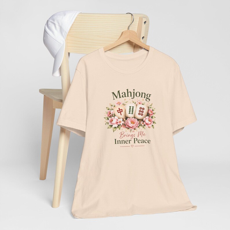 Mahjong Inner Peace Shirt, Lotus Mahjong Tee, Mahjong Lover Gift, Floral Mahjong Shirt, Game Night Shirt, Zen Mahjong Aesthetic Tee image 15