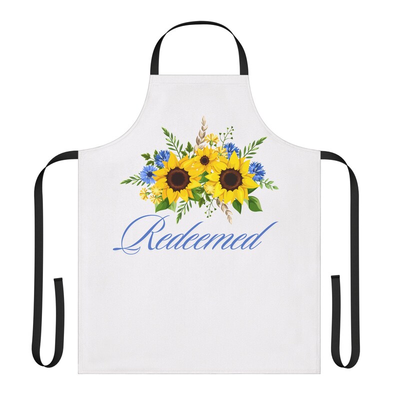 Religious Aprons Christian Apron, Sunflower Cross Design, Religious Kitchen Gift - Etsy