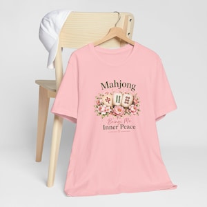 Mahjong Inner Peace Shirt, Lotus Mahjong Tee, Mahjong Lover Gift, Floral Mahjong Shirt, Game Night Shirt, Zen Mahjong Aesthetic Tee image 16