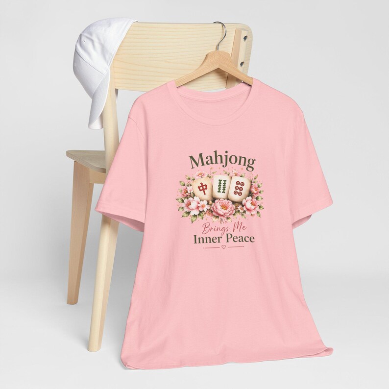 Mahjong Inner Peace Shirt, Lotus Mahjong Tee, Mahjong Lover Gift, Floral Mahjong Shirt, Game Night Shirt, Zen Mahjong Aesthetic Tee image 16