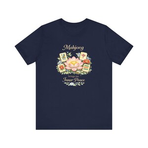 Mahjong Inner Peace Shirt, Lotus Mahjong Tee, Mahjong Lover Gift, Floral Mahjong Shirt, Game Night Shirt, Zen Mahjong Aesthetic Tee image 13