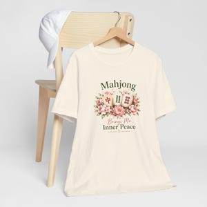 Mahjong Inner Peace Shirt, Lotus Mahjong Tee, Mahjong Lover Gift, Floral Mahjong Shirt, Game Night Shirt, Zen Mahjong Aesthetic Tee image 14