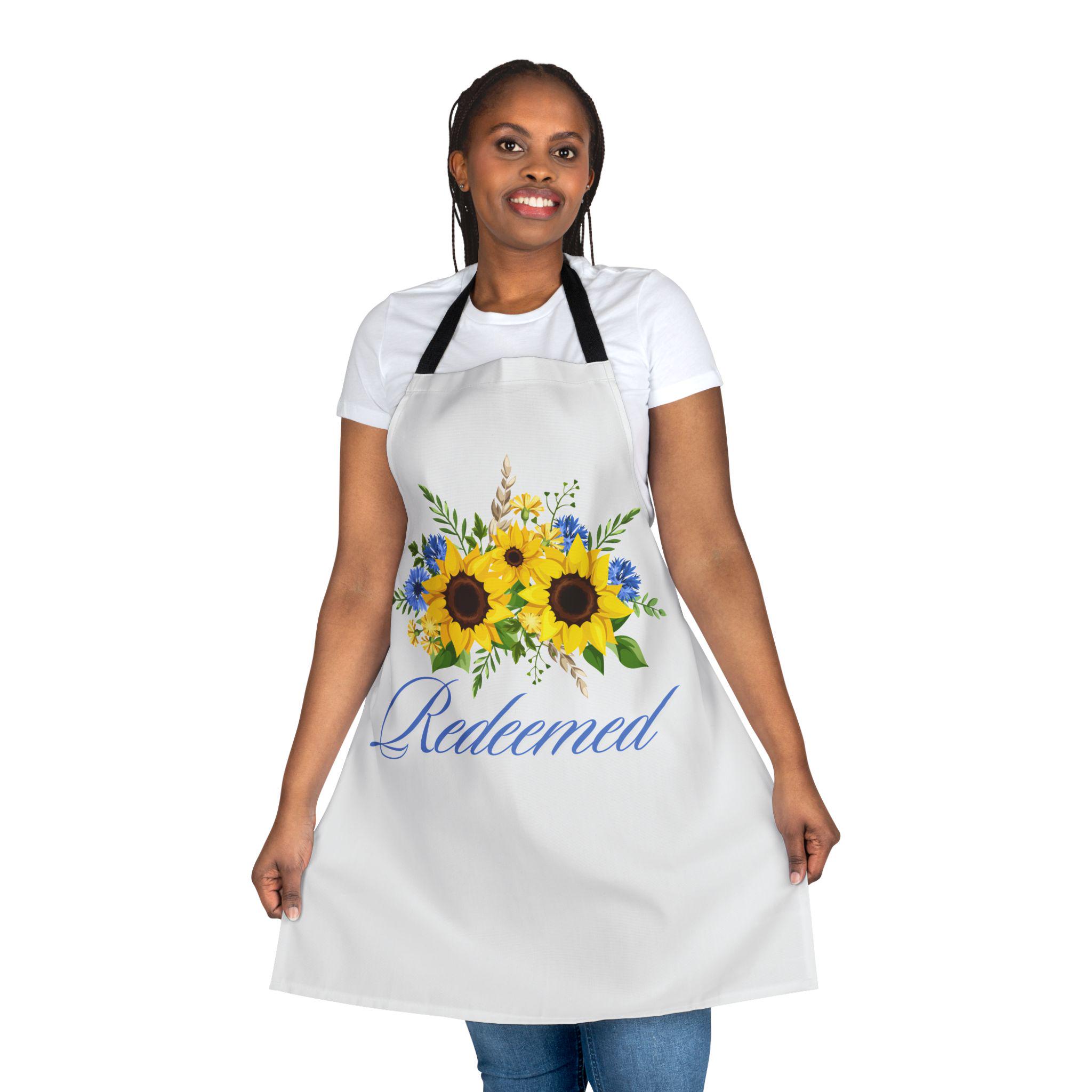Religious Aprons Christian Apron, Sunflower Cross Design, Religious Kitchen Gift - Etsy