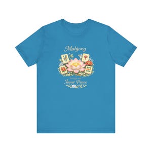 Mahjong Inner Peace Shirt, Lotus Mahjong Tee, Mahjong Lover Gift, Floral Mahjong Shirt, Game Night Shirt, Zen Mahjong Aesthetic Tee image 12