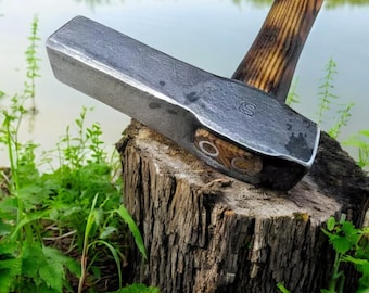 Hand Forged 2lb Dog Head Hammer – Blacksmith Tool for Metalwork, Forging, Bladesmithing