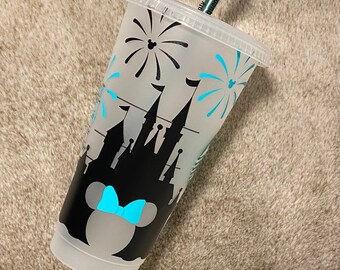 Disney Castle Custom Starbucks Cup/Personalized Starbucks Cup/Custom Tumblr/Reusable Cup/Personalized Gift/Gifts for Her/Gifts for Him