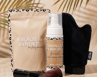 All-Natural Self Tanning Kit | Mousse, Powder, Mitt & Brush