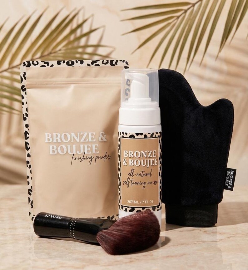 All-Natural Self Tanning Kit | Mousse, Powder, Mitt & Brush image 1