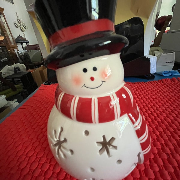 Ceramic Snowman - Etsy