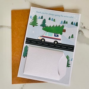 Porte-cartes cadeau des Fêtes Travailleur des postes, Porte-monnaie de Noël pour facteur, Cadeau de Noël pour le facteur, Cadeau de remerciement pour le facteur, Cadeau pour dame de la poste