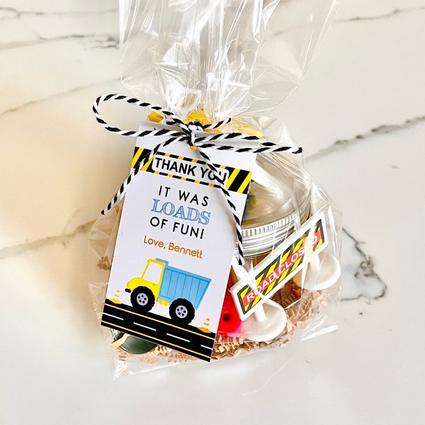 Construction Birthday Party Favor, Construction Modeling Clay Favor, Transportation Party Favor, Truck Party Favor