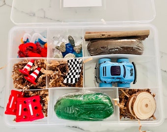 Monster Truck Modeling Clay Sensory Kit - Build and Play with Homemade Clay, Monster Trucks, and Accessories