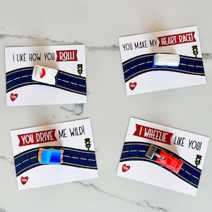 Car Valentines Day Cards for Kids, Valentines Day Car, Preschool Valentines, Classroom Valentine, Eraser Valentines, Valentine Exchange