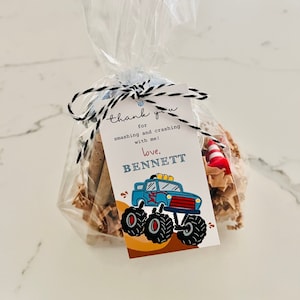 Monster Truck Birthday Party Favor, Monster Truck Modeling Clay Favor, Monster Truck Party Favor, Birthday Favors