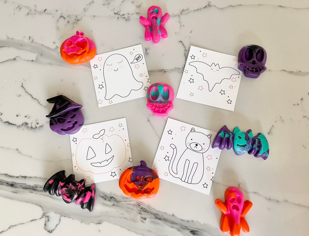 Halloween Party Favors, Halloween Crayons, Toddler Party Favors, Kids Party Favors, Halloween