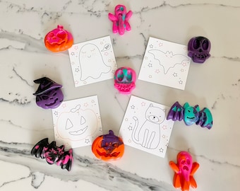 Halloween Party Favors, Halloween Crayons, Toddler Party Favors, Kids Party Favors, Halloween Crayon Party Favors