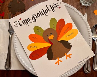Thanksgiving Grateful Turkey Kits, Thankful Turkey Kit, Thanksgiving Craft, Classroom Activity, Kids Thanksgiving Dinner Activity