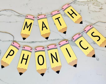 Back To School Banner, Teacher Banner, Teacher Appreciation Banner, Pencil Banner, Custom Saying